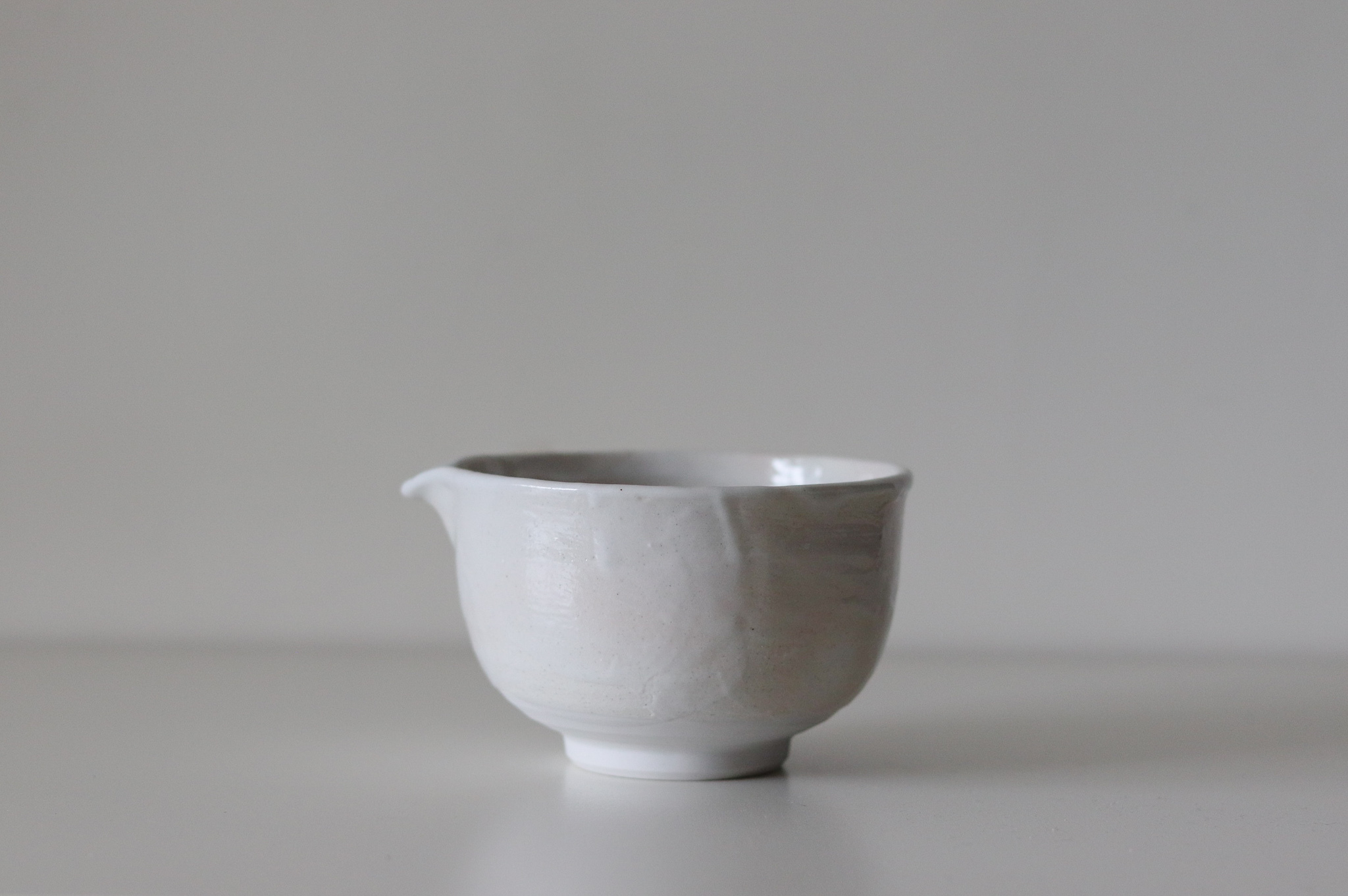 日本 美濃燒 白志野 片口抹茶碗