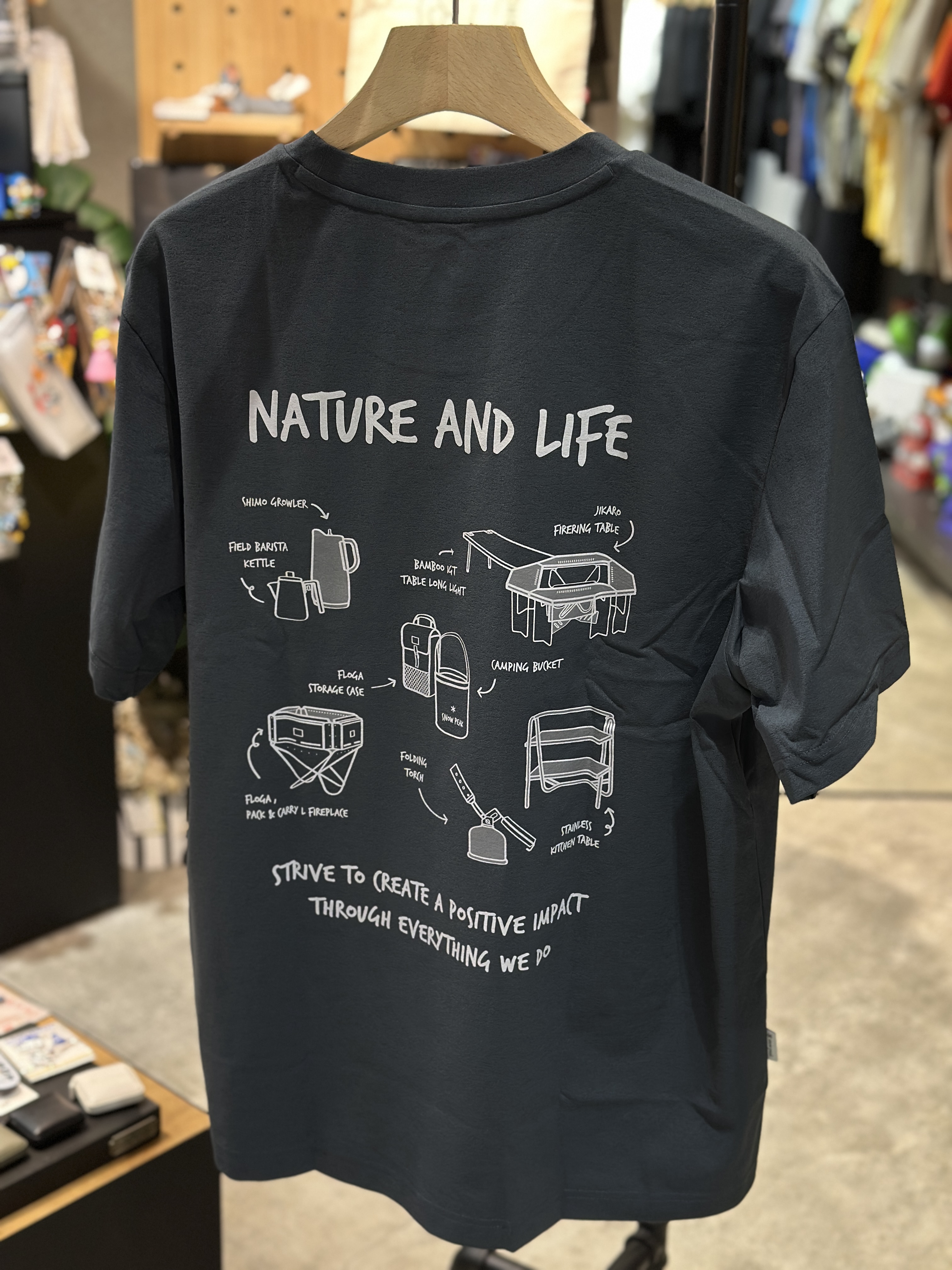 Snow Peak Qick Dry Gear Graphic Shor Sleeve T-Shirt 26ss露營裝備簡介圖像短tee  涼感 防曬 S26MUTTS10