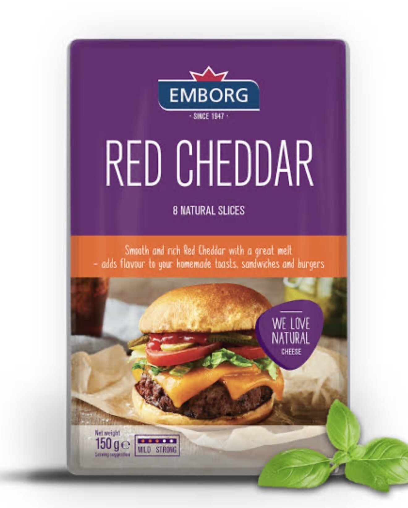 [Chilled] Emborg Natural Red Cheddar Slices 150g