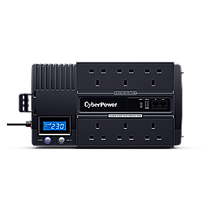 Cyberpower 420W BRICs LCD UPS (UK x 3+3 Surge only+USB Charging Port) - BR700ELCD