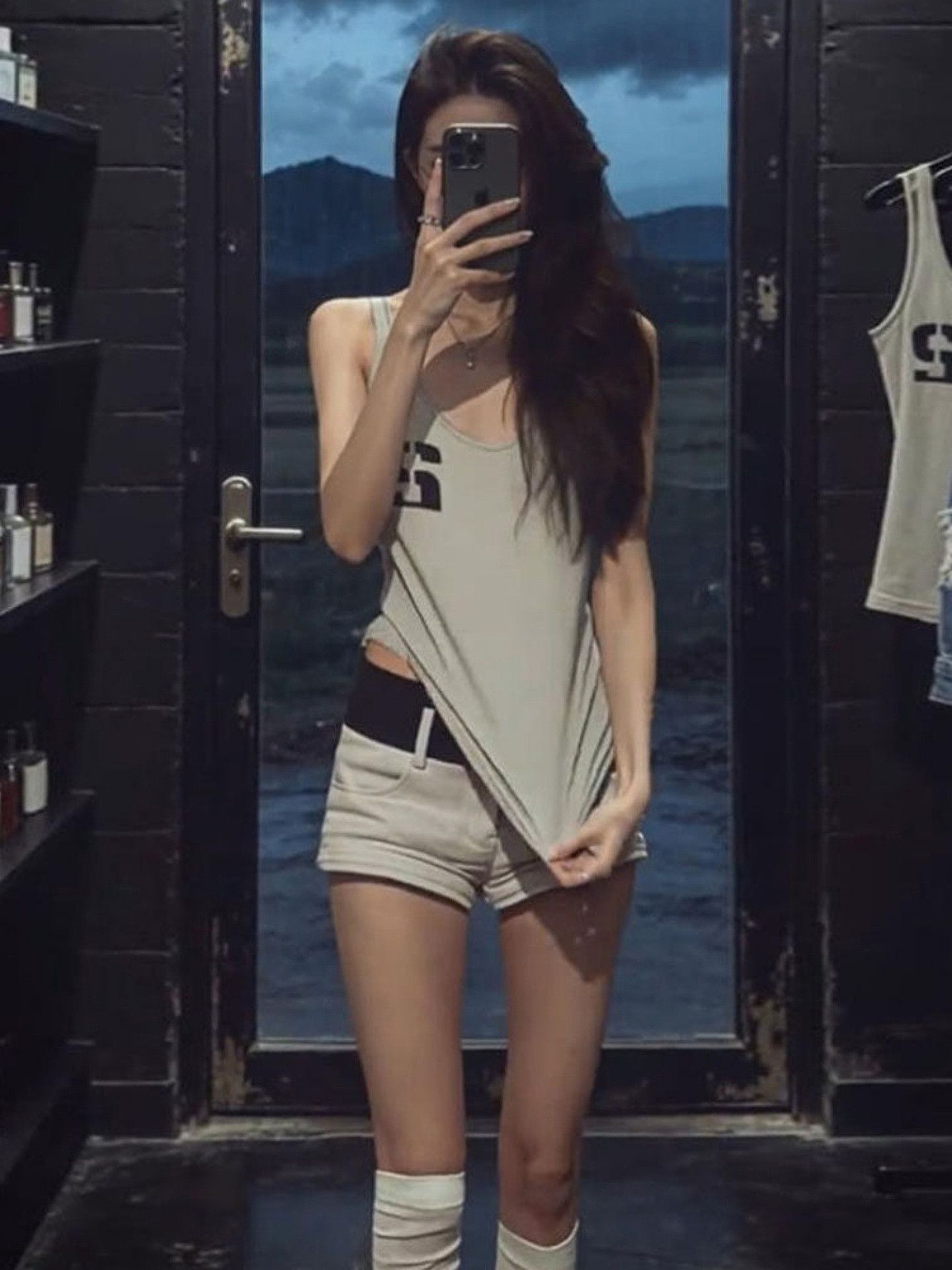美式辣妹 數字棉質背心