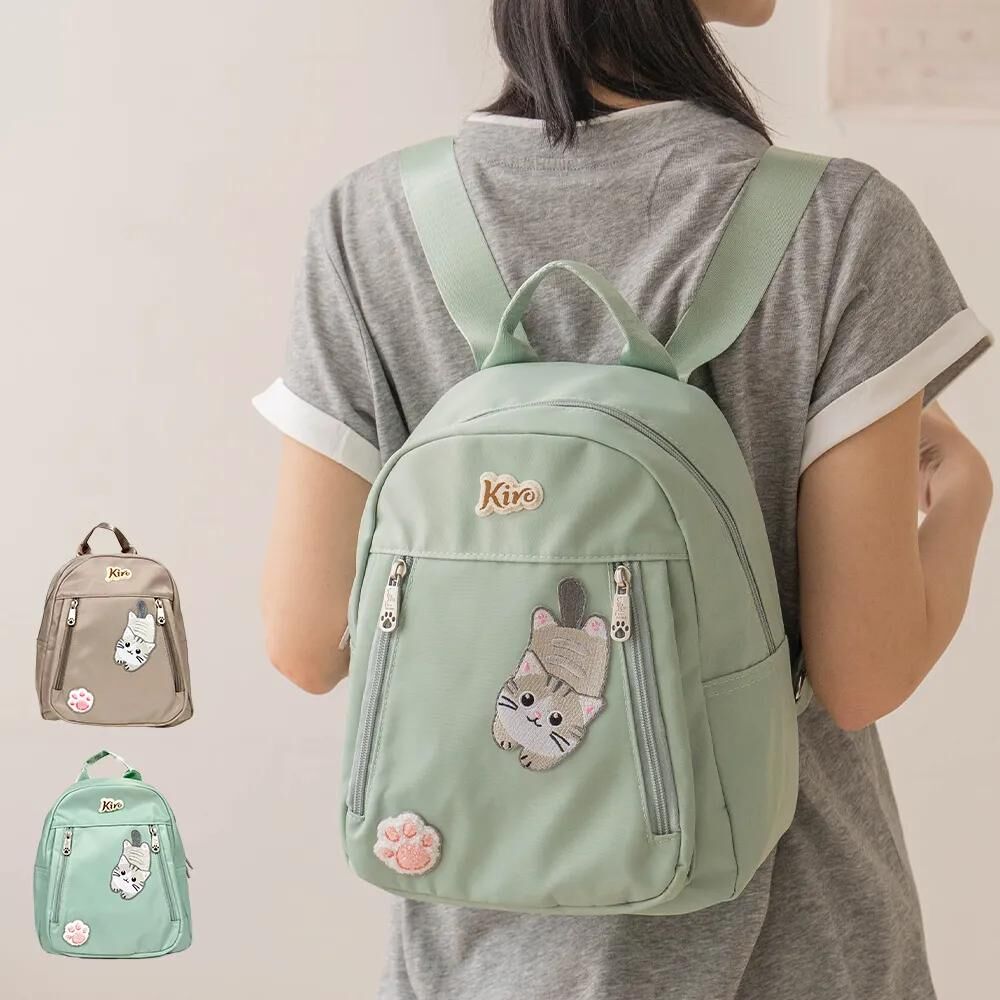 小灰貓刺繡探險包【現貨成品】
