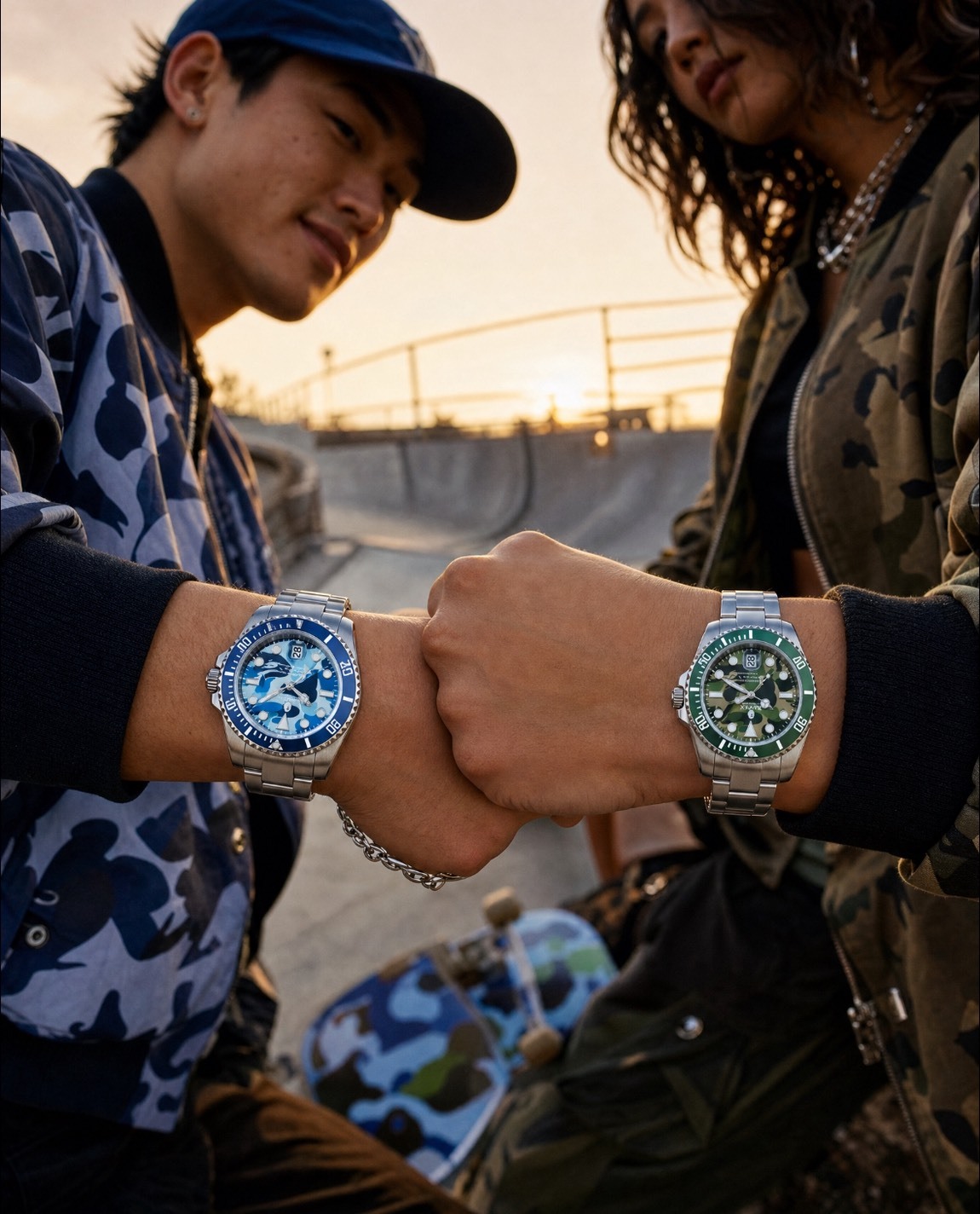 【APAIR】預購 Bape TYPE 1 BAPEX 迷彩日曆表 水鬼 藍盤藍迷彩 綠盤綠迷彩
