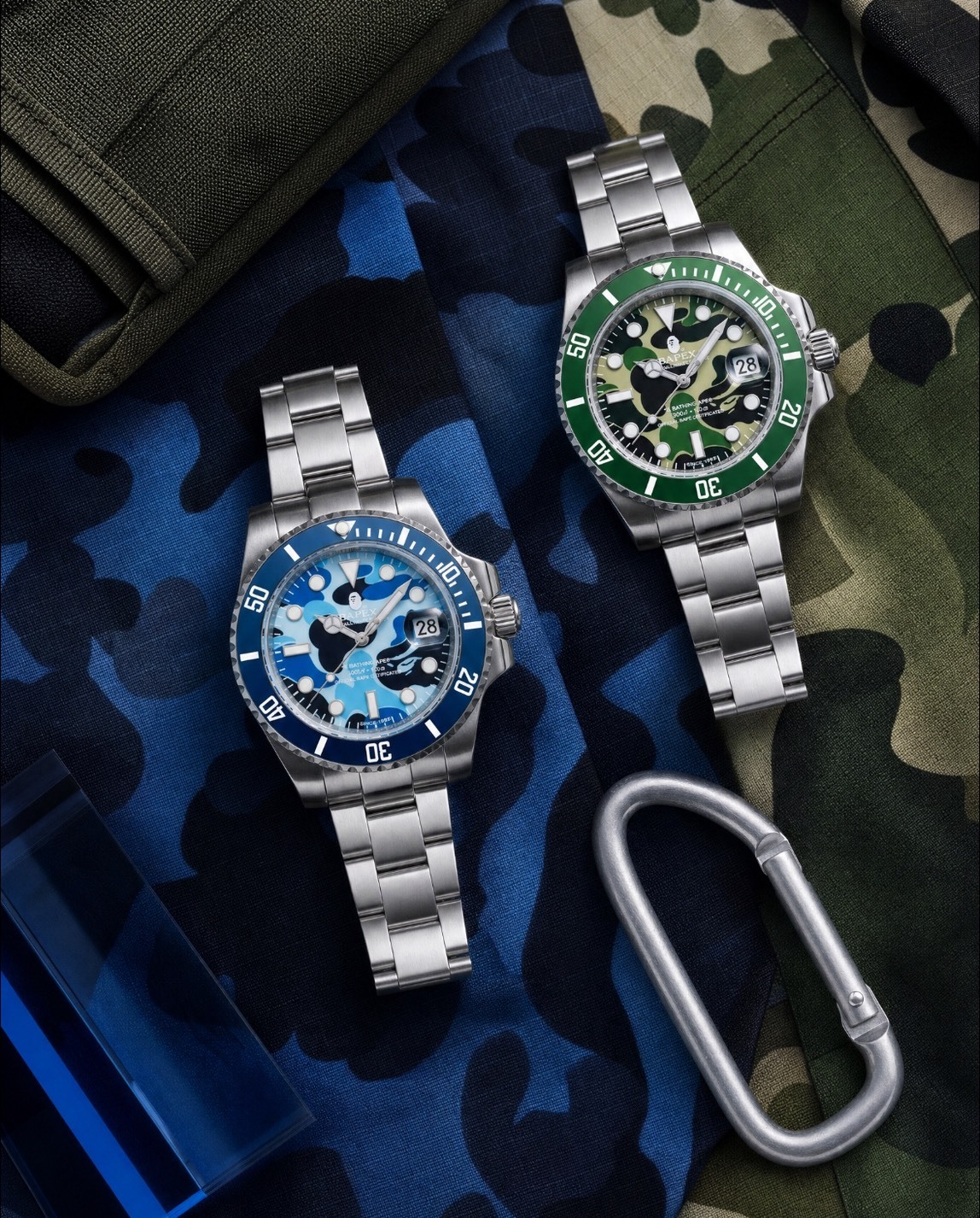 【APAIR】預購 Bape TYPE 1 BAPEX 迷彩日曆表 水鬼 藍盤藍迷彩 綠盤綠迷彩