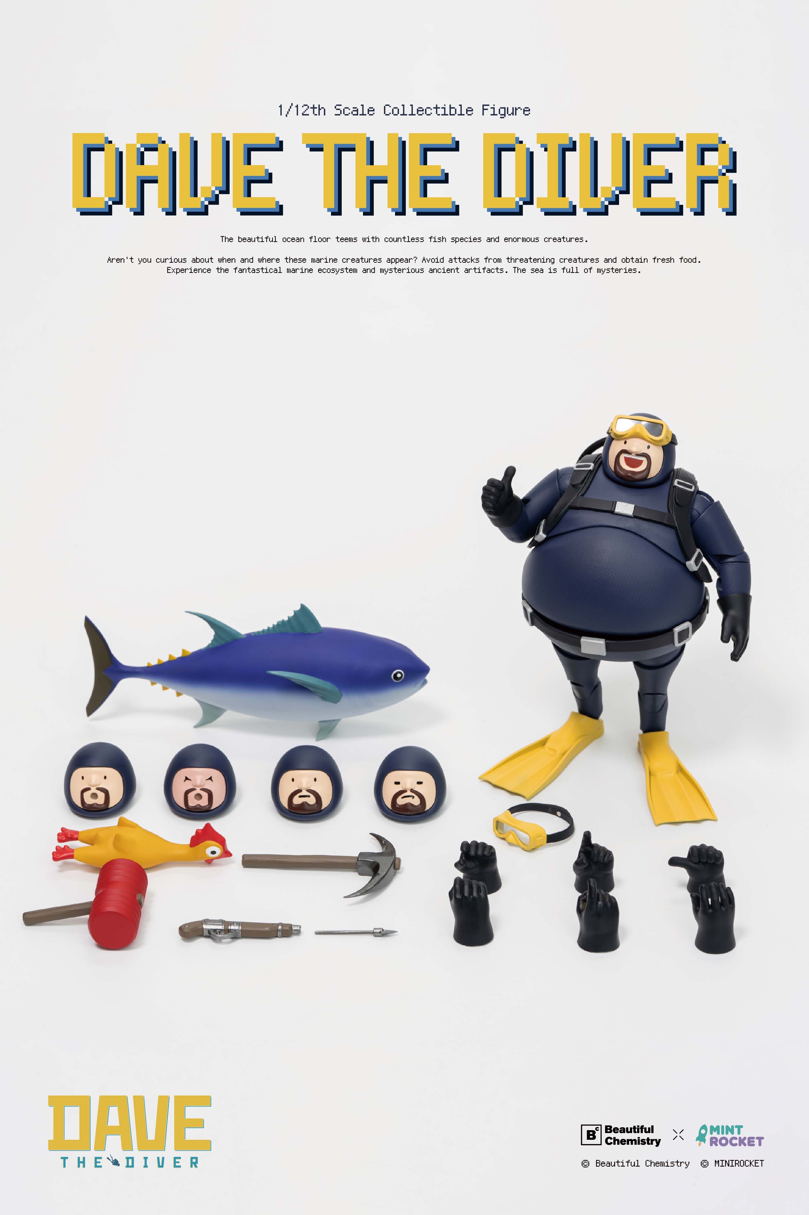 「ACG.GO」「預購」日版 Beautiful Chemistry《潛水員戴夫 DAVE THE DIVER》戴夫 1/12 比例可動模型