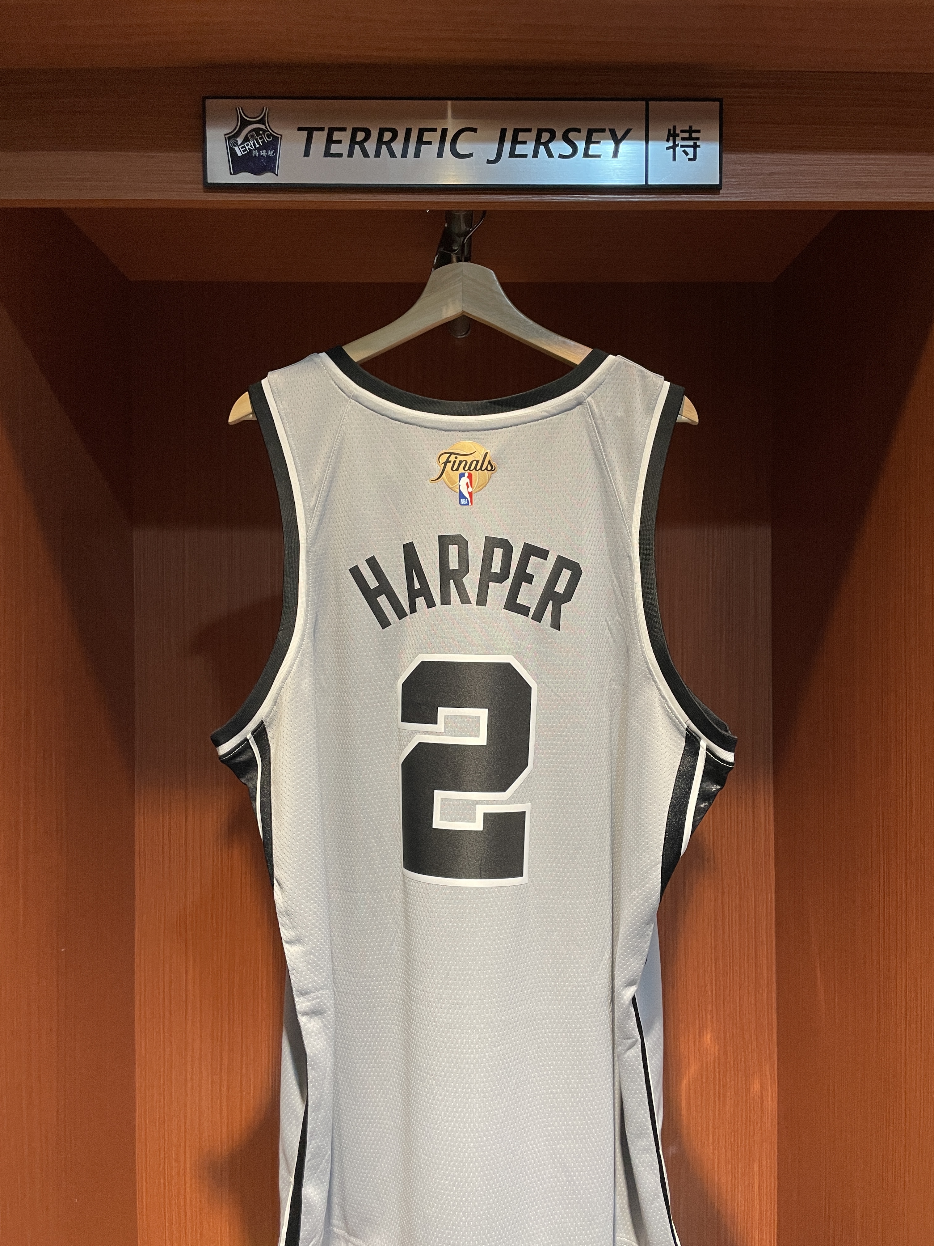 NBA球衣 Dylan Harper 聖安東尼奧馬刺灰 Statement Jordan Swingman 球迷版 熱轉印 含冠軍章 全新
