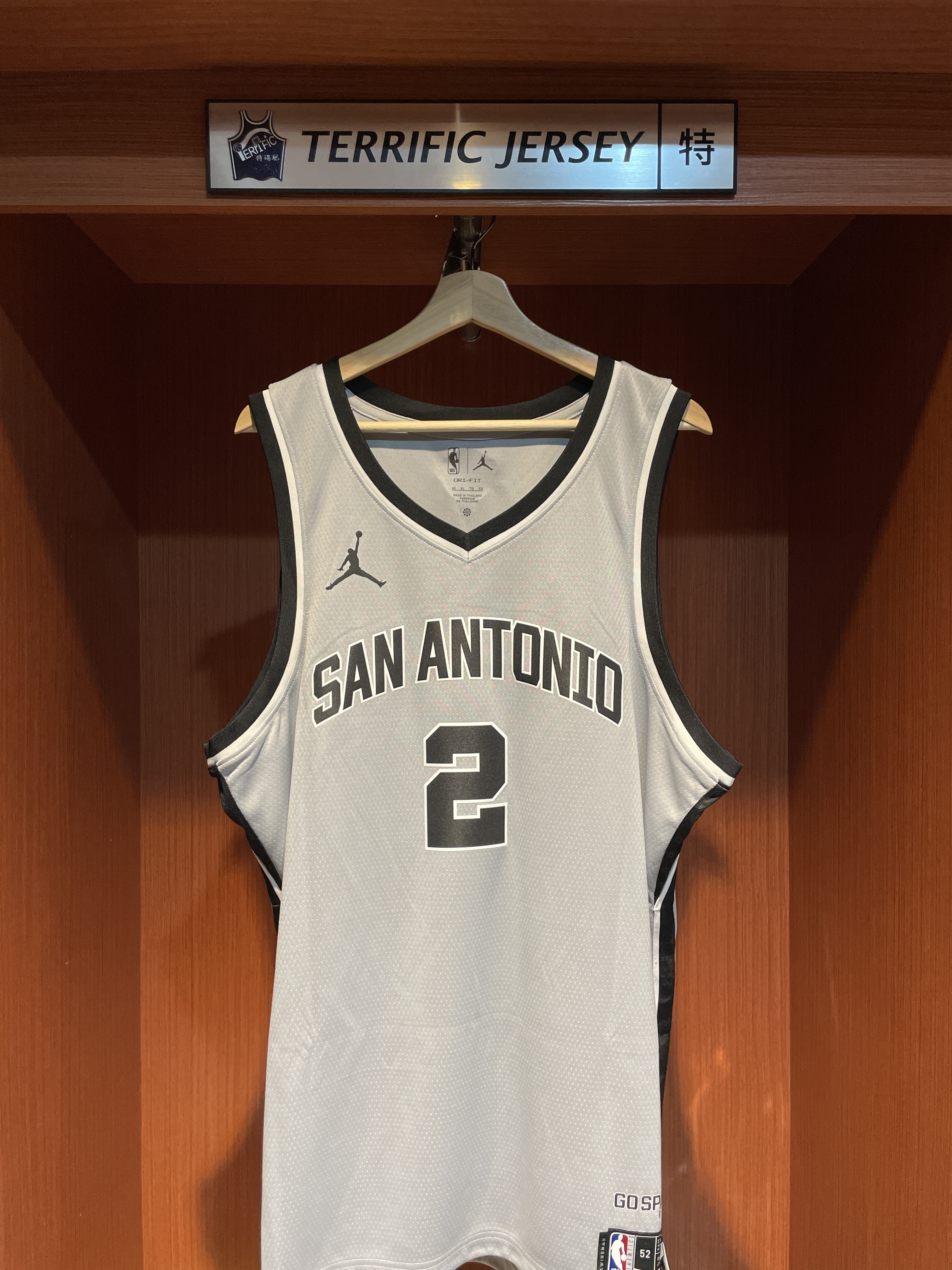 NBA球衣 Dylan Harper 聖安東尼奧馬刺灰 Statement Jordan Swingman 球迷版 熱轉印 含冠軍章 全新