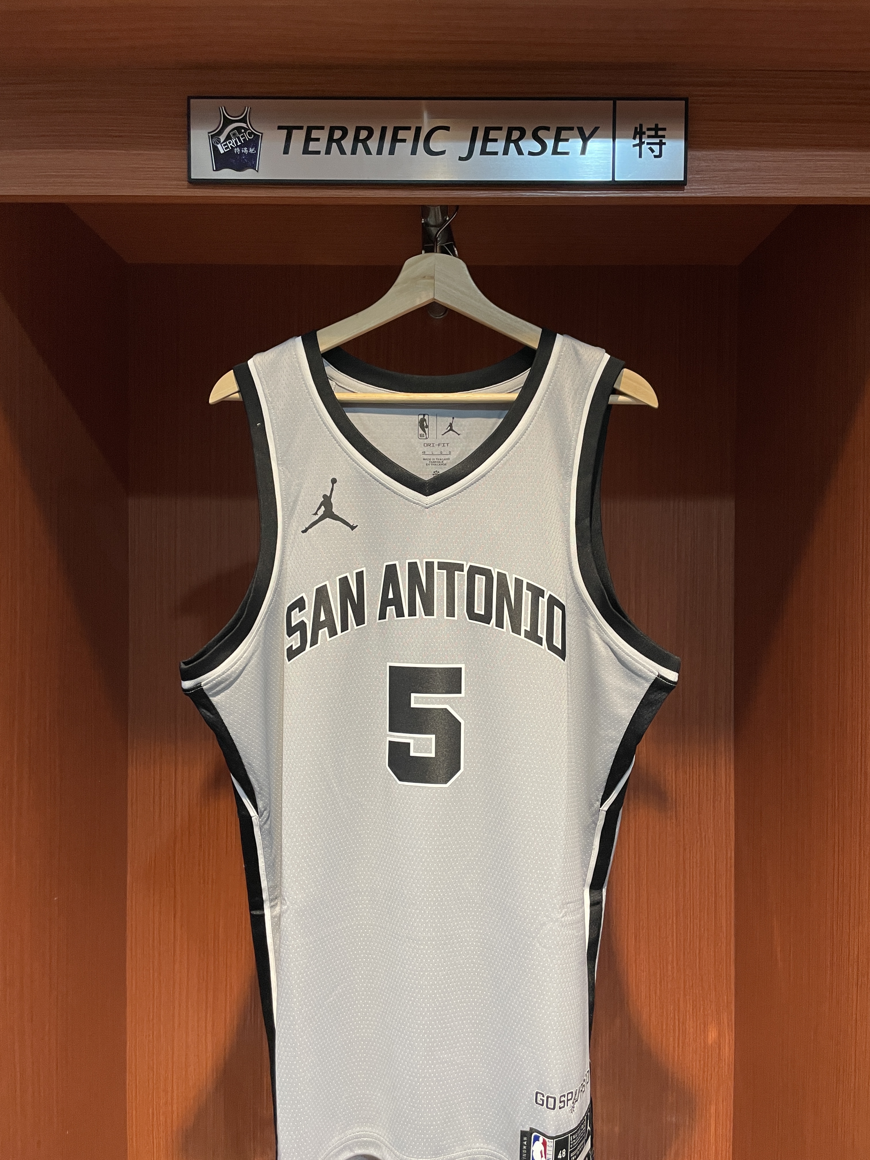 NBA球衣 Stephon Castle 聖安東尼奧馬刺灰 Statement Jordan Swingman 球迷版 熱轉印 含冠軍章 全新