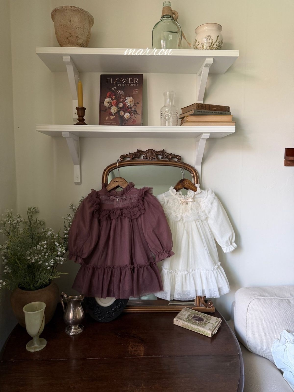 MARRON Nook Dress（With Brooch）