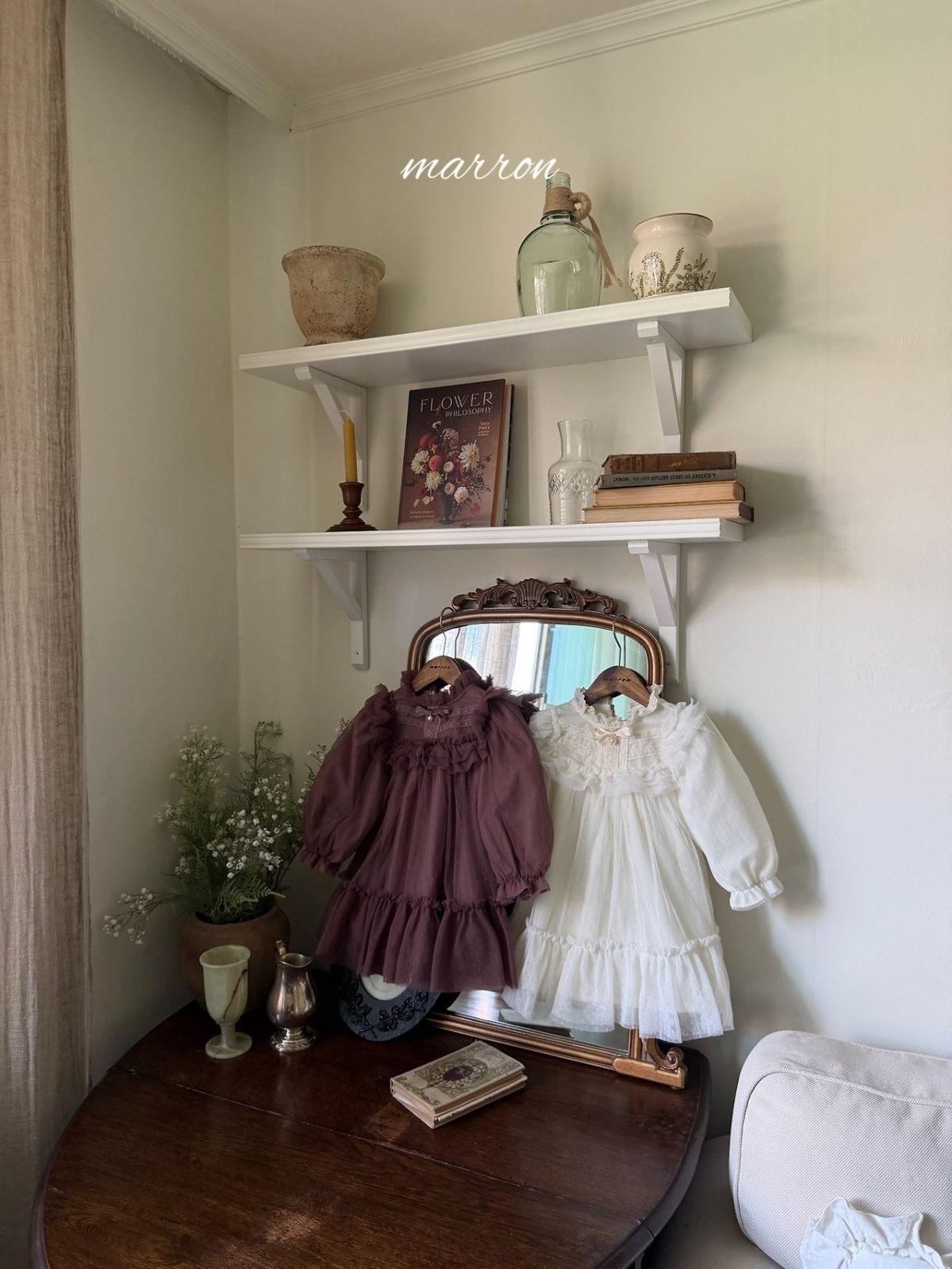 MARRON Nook Dress（With Brooch）