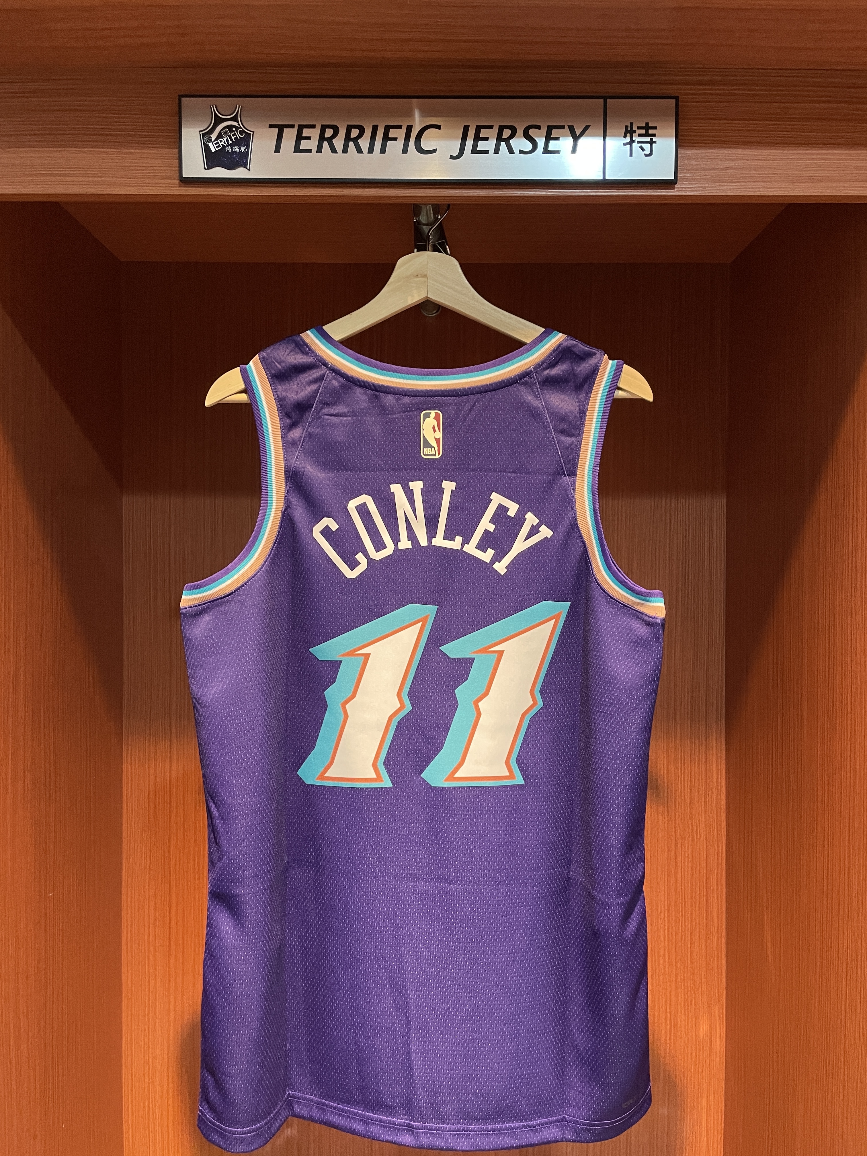 NBA球衣 Mike Conley 猶他爵士復古 紫冰山 HWC Nike Swingman 球迷版 熱轉印 全新