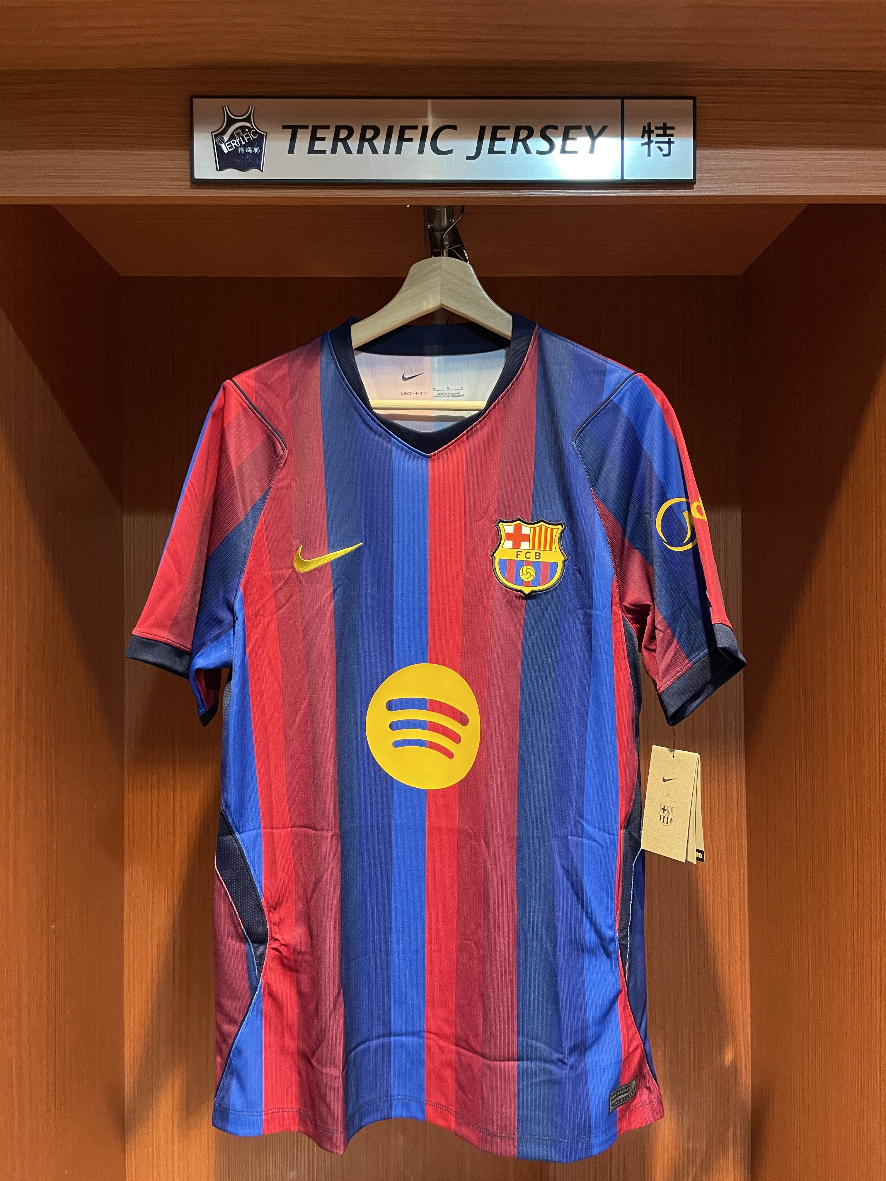 LALIGA足球 Lamine Yamal 巴塞隆納 主場條紋 26-27 Home Nike Replica Jersey 球迷版 燙印 全新