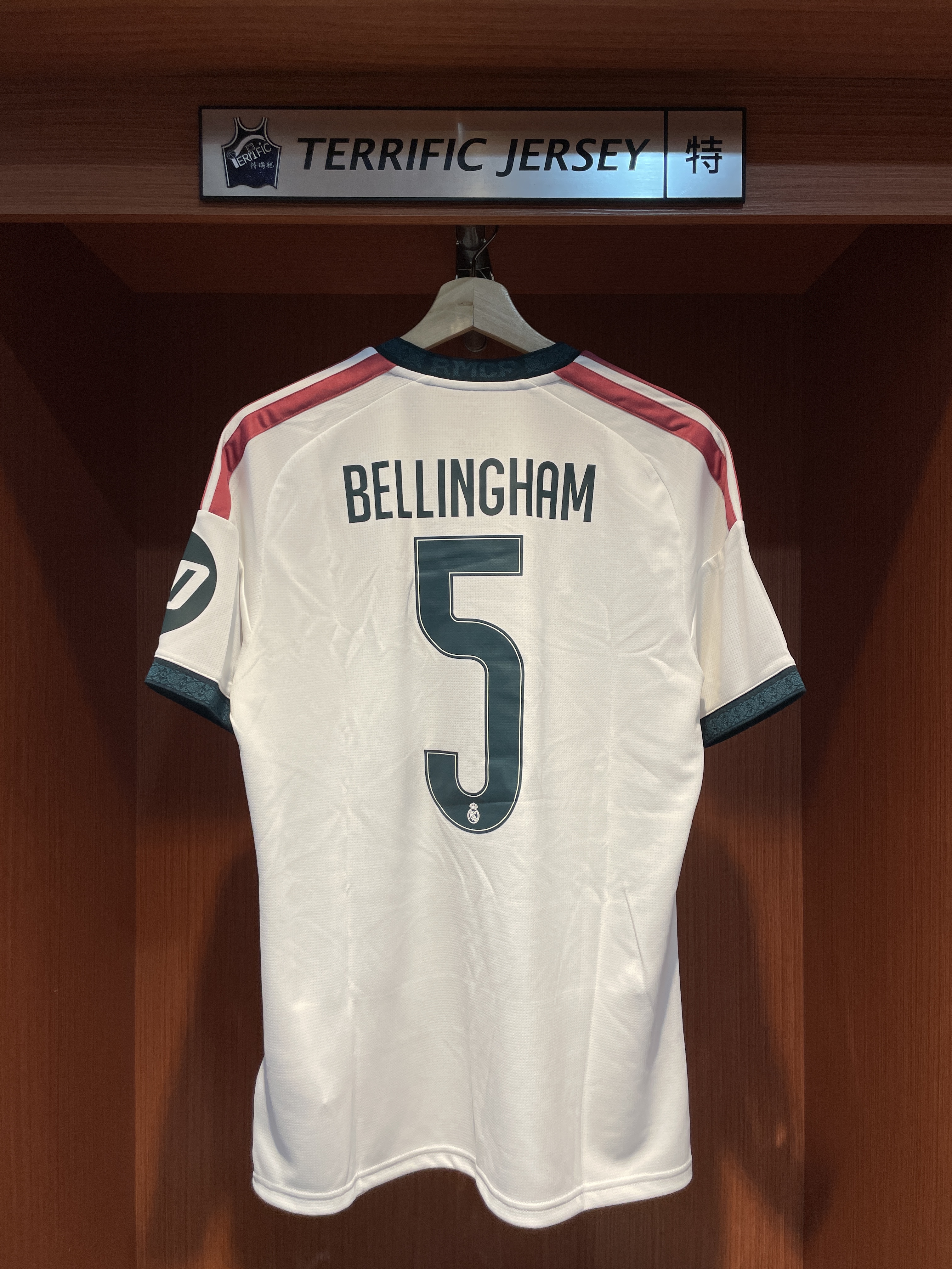 LALIGA足球 Jude Bellingham 皇家馬德里 主場白 26-27 Home Adidas Replica Jersey 球迷版 燙印 全新