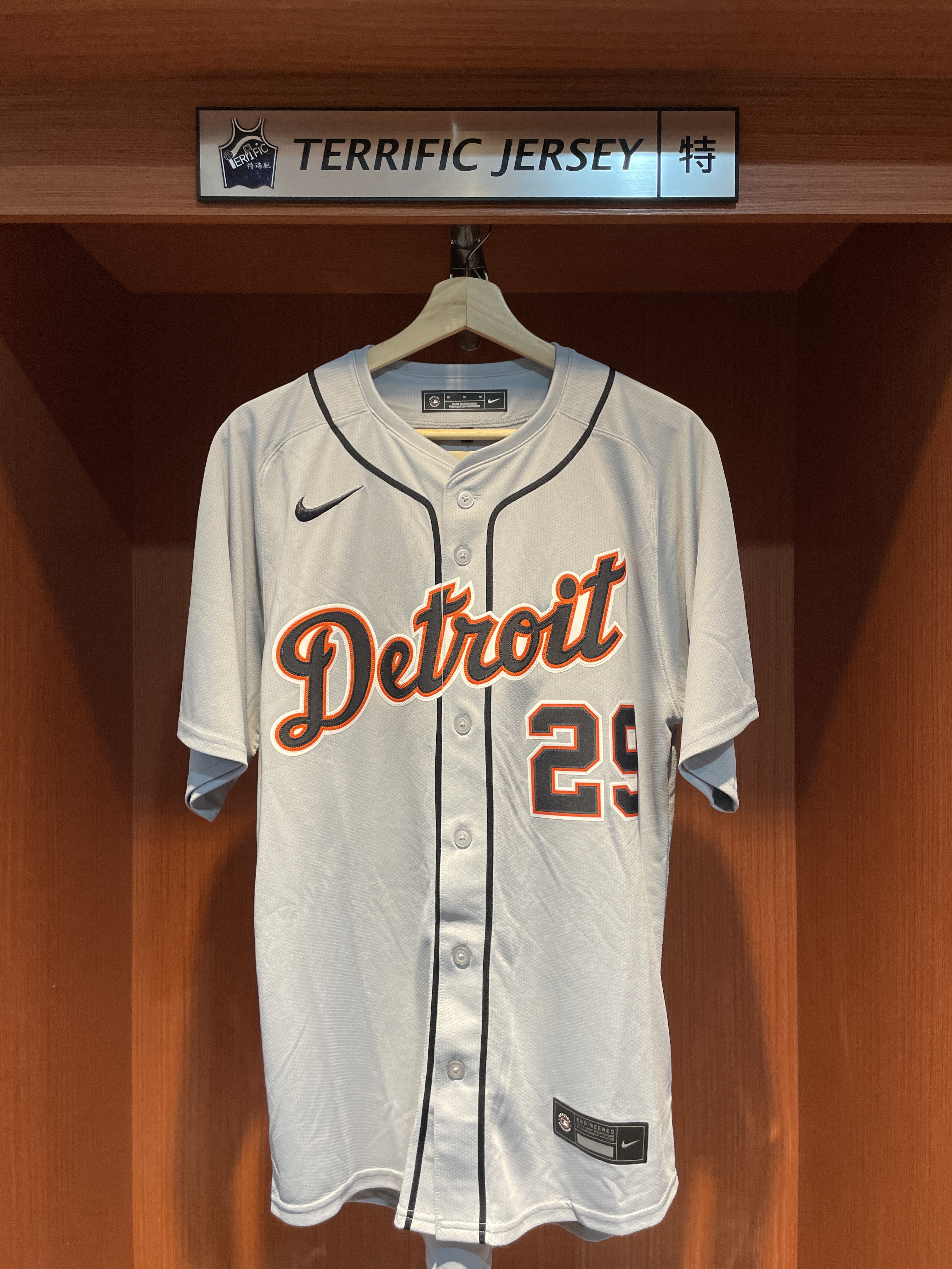 MLB球衣 Tarik Skubal 底特律老虎灰 Road Nike Limited Player Name Jersey 球迷版 熱轉印 全新