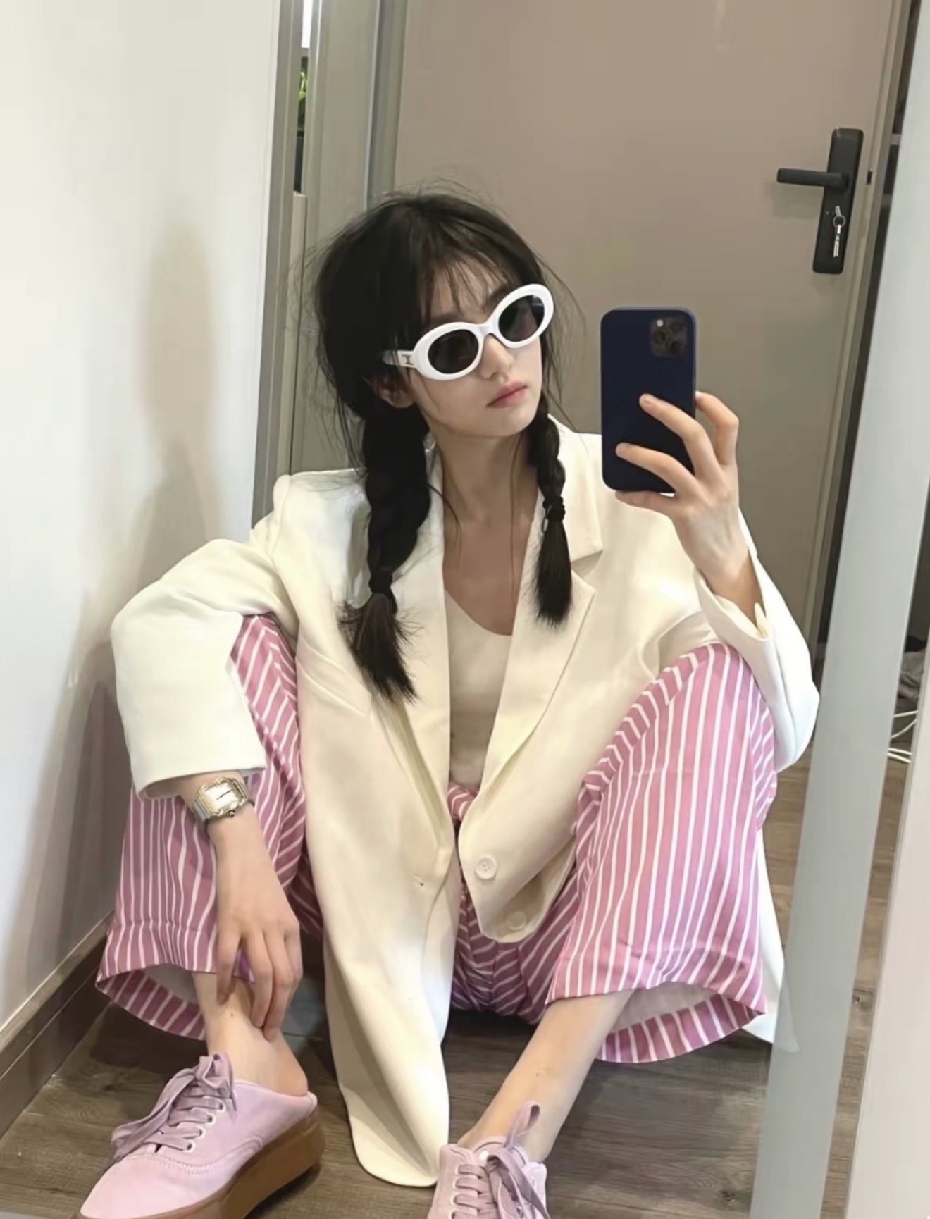 iSNEAKERS｜CELINE   田曦薇同款 賽琳 凱旋門 太陽眼鏡 黑色 CL40194U-25A