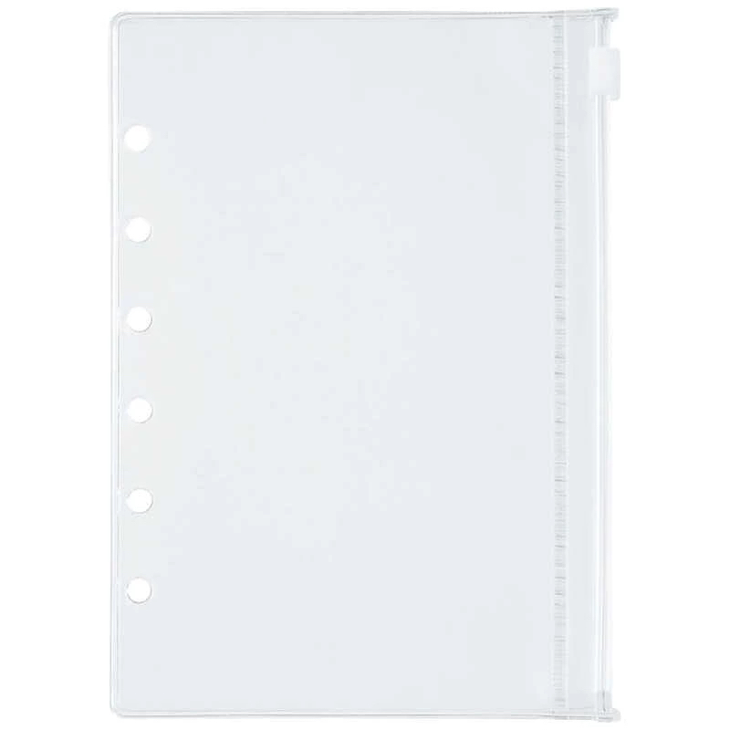 滑鍊式_透明口袋夾(2入) 六孔冊內頁 A6｜日本KOKUYO