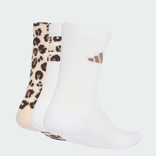 Adidas 愛迪達 Leo Sock 3pp KH0164 中筒襪 三雙入 豹紋 足弓支撐 白