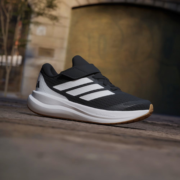 Adidas 愛迪達 Runfalcon 6 EL C KI1768 中童 休閒運動鞋 輕量 柔軟 黑白