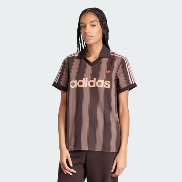Adidas 愛迪達 Twill Jersey KD5450 女 Polo衫 運動上衣 休閒短袖 深咖啡