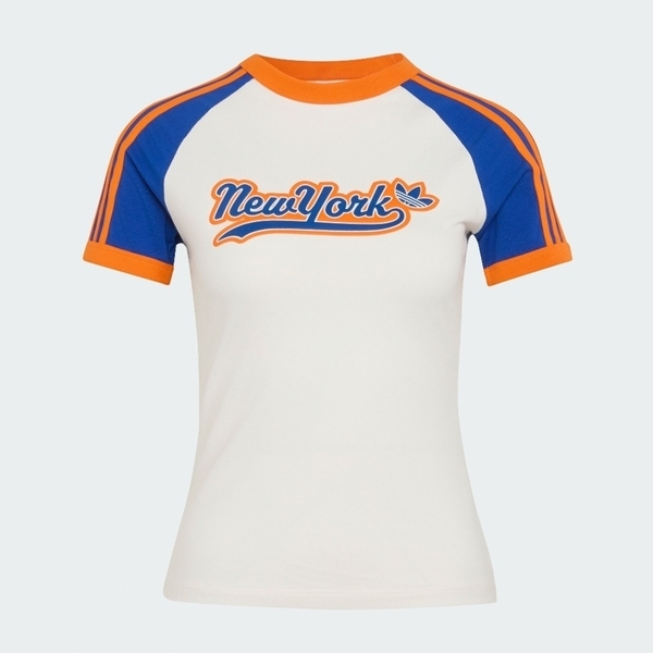 Adidas 愛迪達 City T-shirt KE0649 女 T恤 運動上衣 休閒短袖 紐約 米白