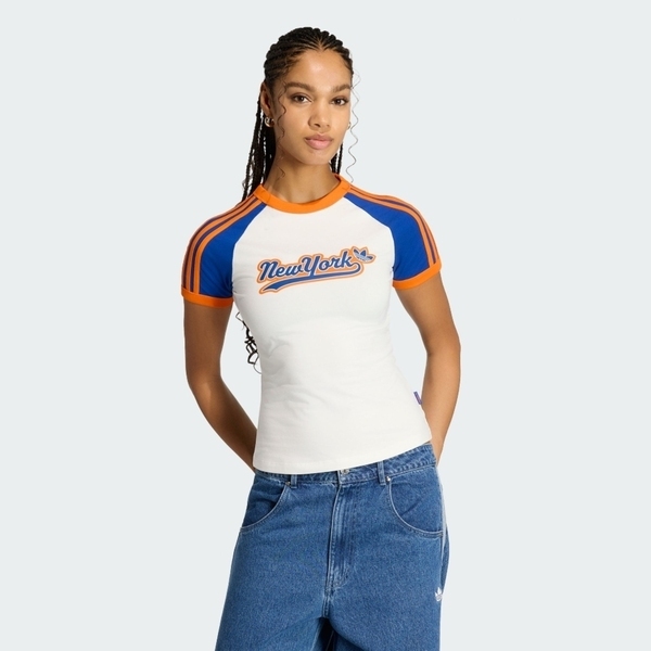 Adidas 愛迪達 City T-shirt KE0649 女 T恤 運動上衣 休閒短袖 紐約 米白