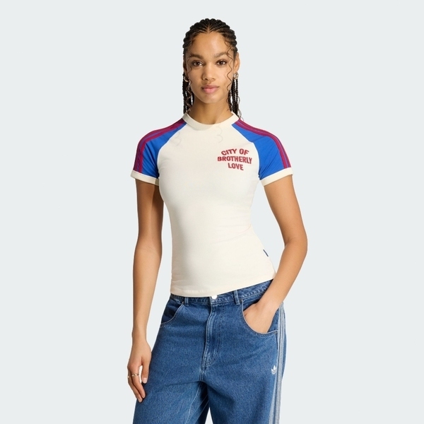 Adidas 愛迪達 City T-shirt KE0654 女 T恤 運動上衣 休閒短袖 費城 米白