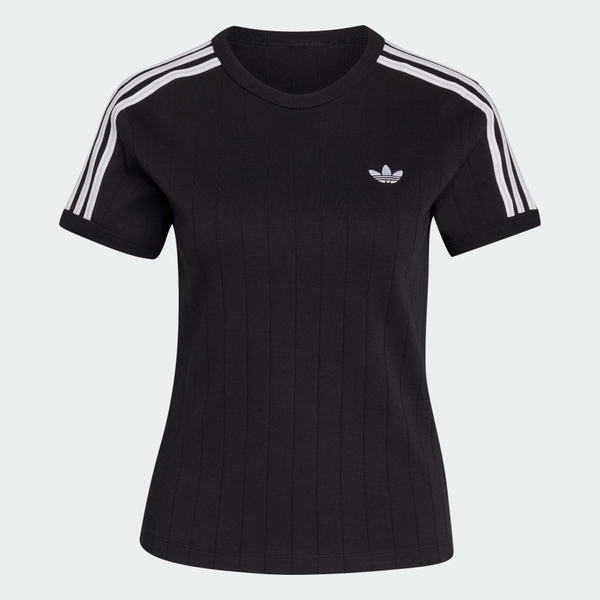 Adidas 愛迪達 Pstripe Ss Tee KS6784 女 T恤 運動上衣 休閒短袖 純棉 黑