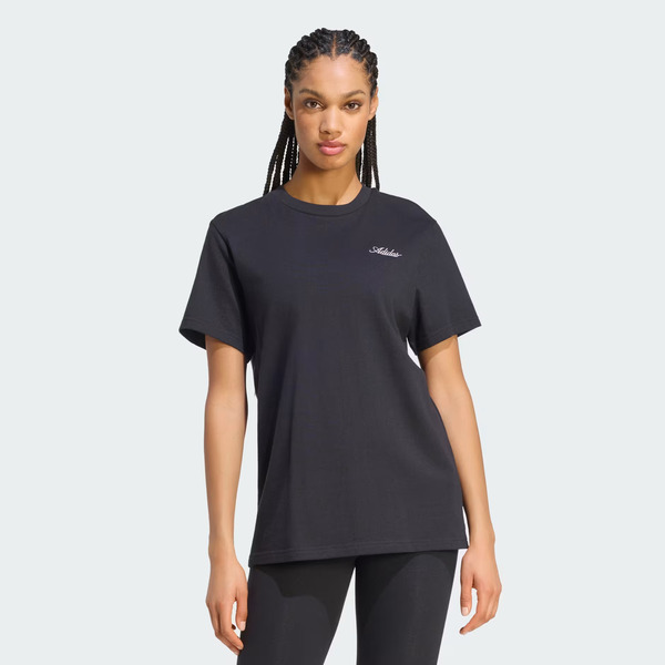 Adidas 愛迪達 Matcha L T KT9696 女 T恤 運動上衣 休閒短袖 抹茶印花 純棉 黑