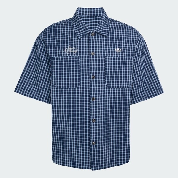 Adidas 愛迪達 Og Shirt LD3863 男 襯衫 短袖 上班 休閒 純棉 藍