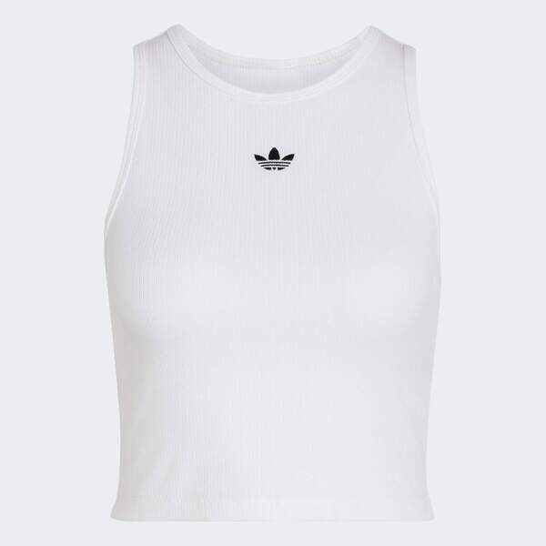 Adidas 愛迪達 Ess Rib Tank KT4749 女 背心 運動背心 彈性 舒適 簡約 白