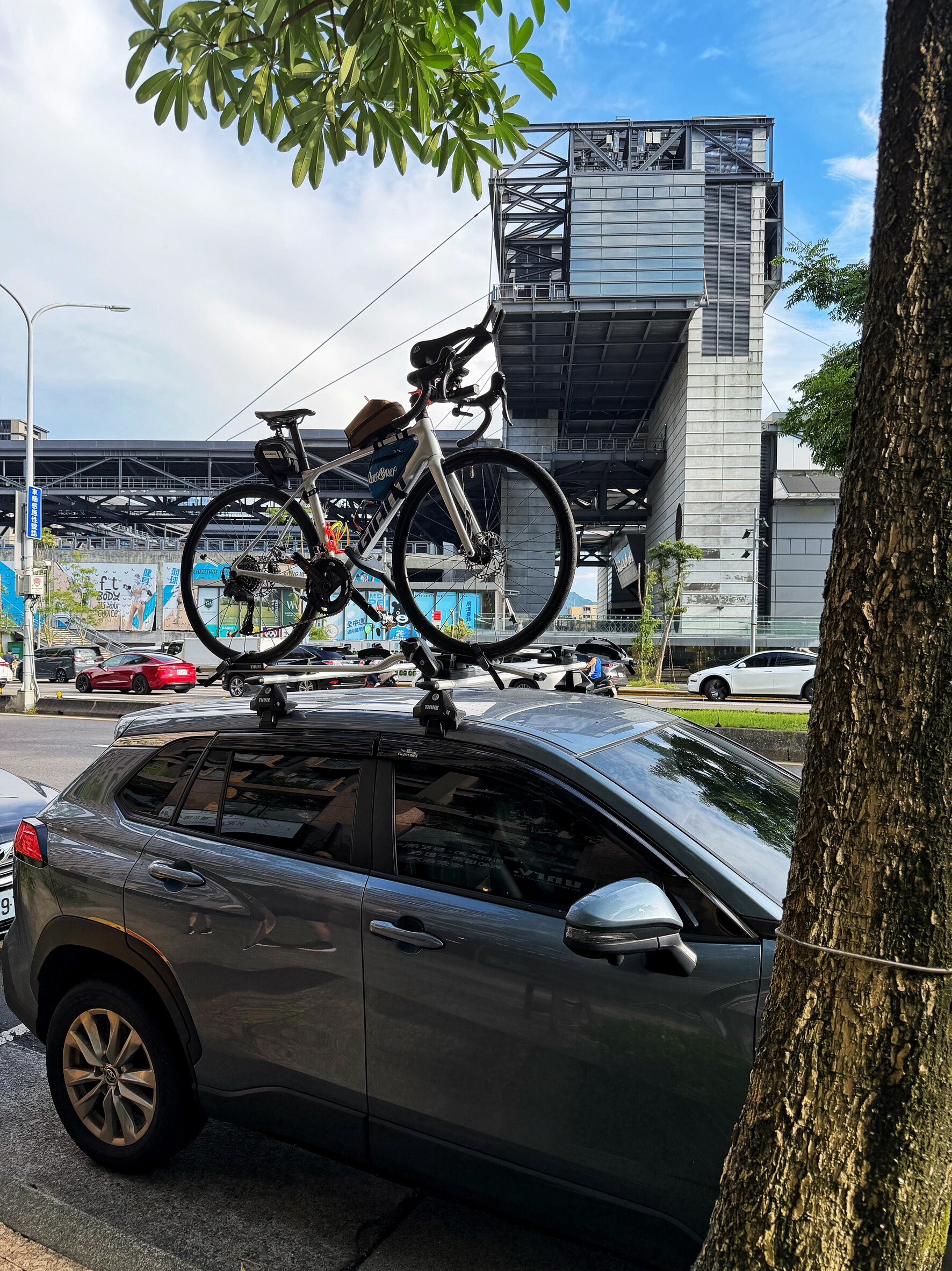 Corolla Cross THULE WingBar Evo 橫桿搭配 THULE 598 車頂自行車架