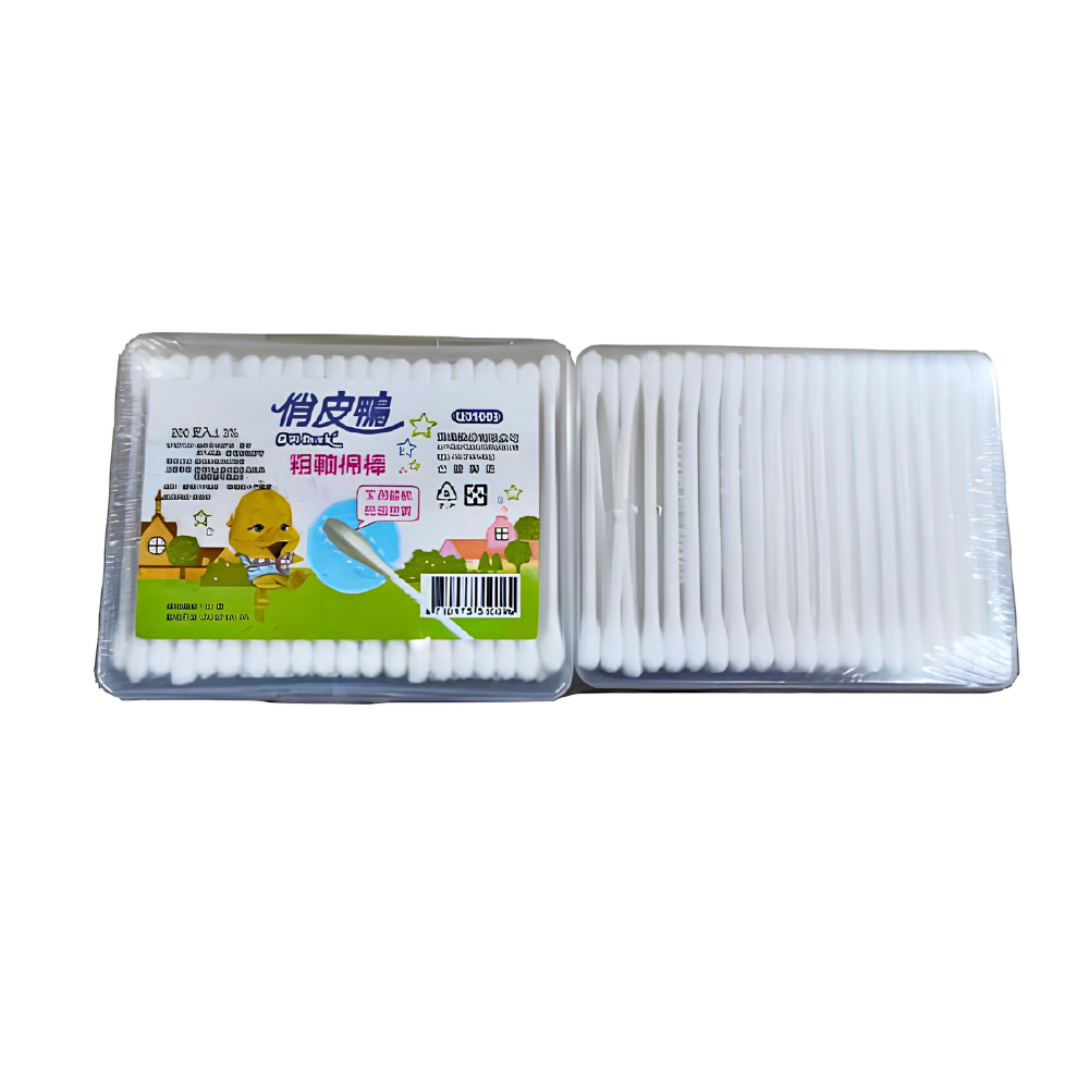 【俏皮鴨】棉棒200支*2入(方盒)粗
