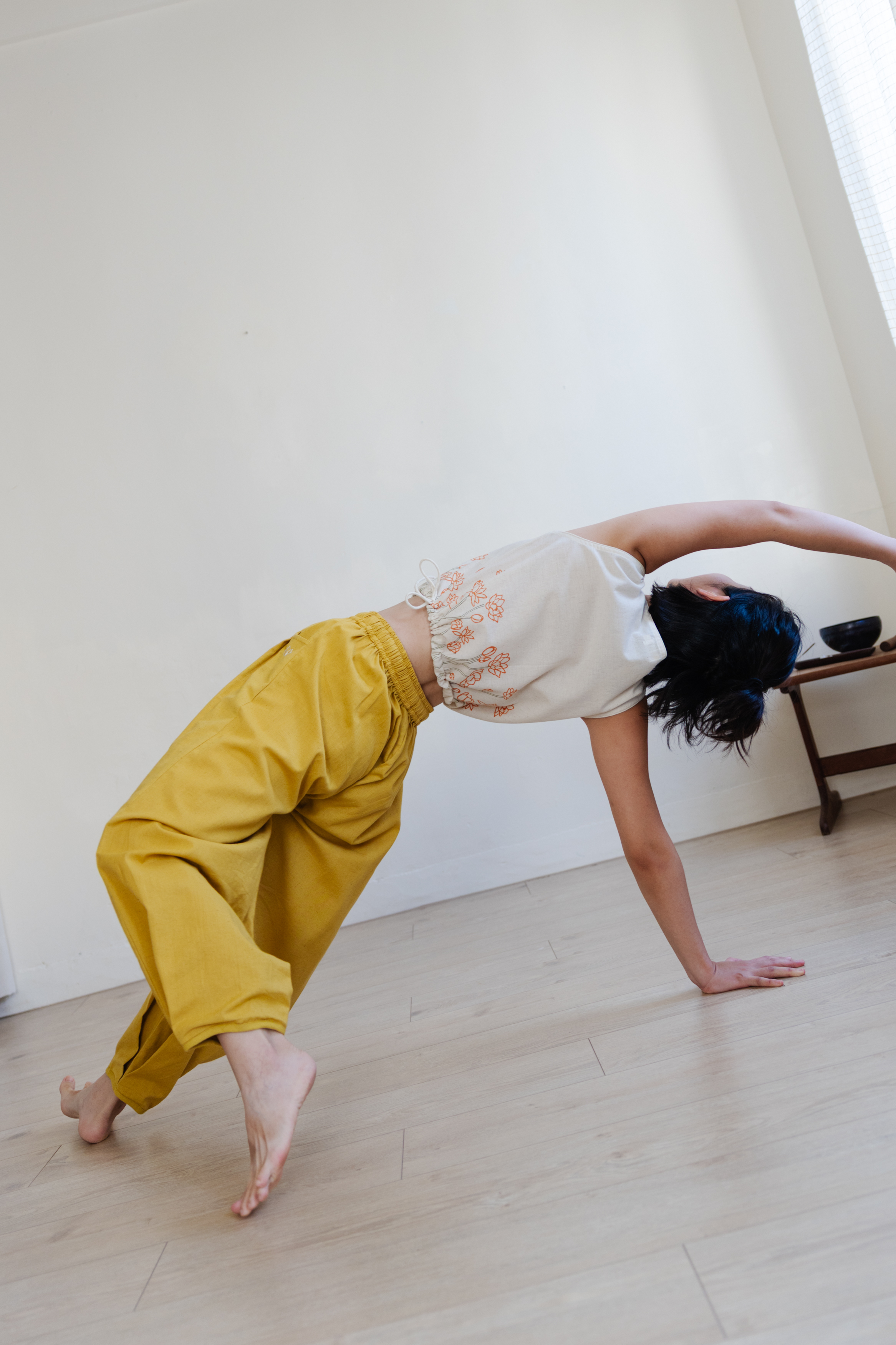 Soma_女瑜伽側邊打摺練習褲_黃