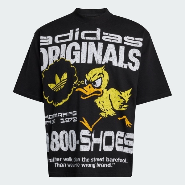 Adidas 愛迪達 Duck Gfx Tee KG6438 男女 T恤 運動上衣 休閒短袖 亞版 純棉 印花 黑