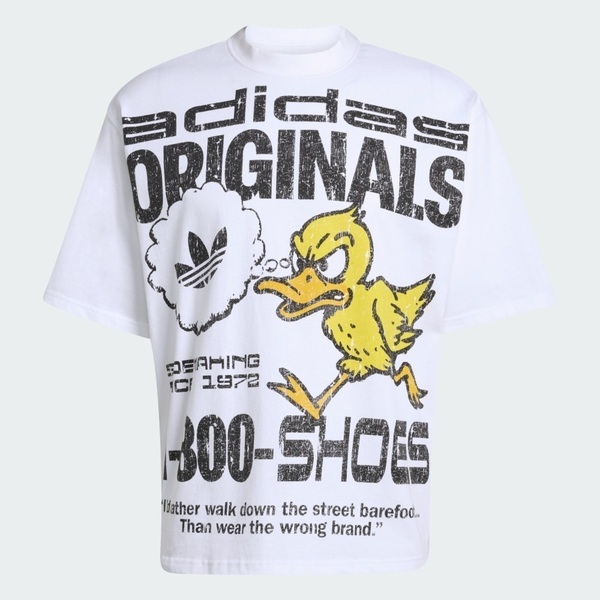 Adidas 愛迪達 Duck Gfx Tee KG6439 男女 T恤 運動上衣 休閒短袖 亞版 純棉 印花 白