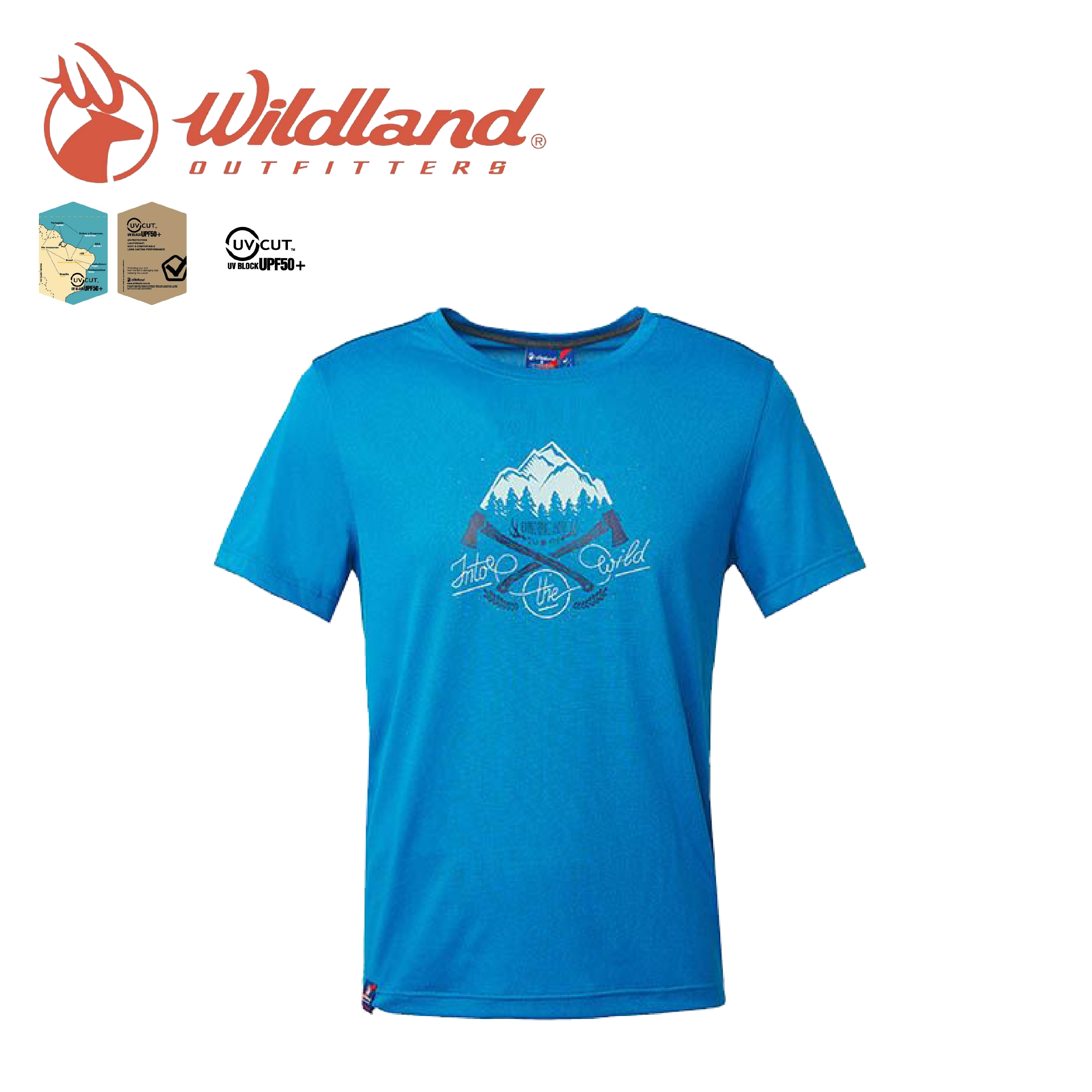 Wildland 荒野 雙色印花抗UV排汗上衣 男款 (2色) 吸濕/台灣製造/休閒登山 10W61686