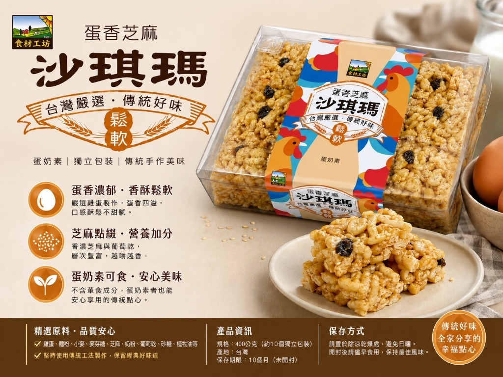 WSBB12502  古早味沙琪瑪系列 400g（10月上旬）