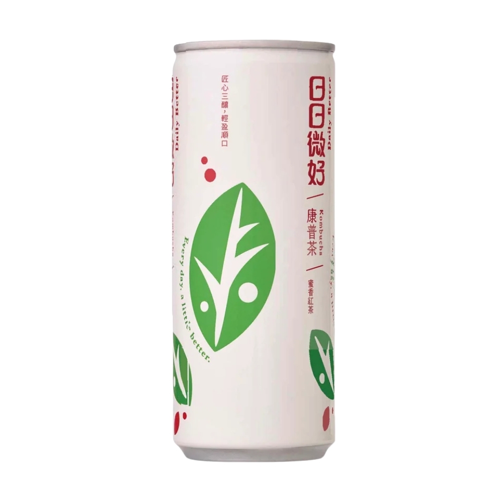 (箱購) 穀盛 日日微好 康普茶氣泡飲 紅茶/桑葚_240ml x 24罐