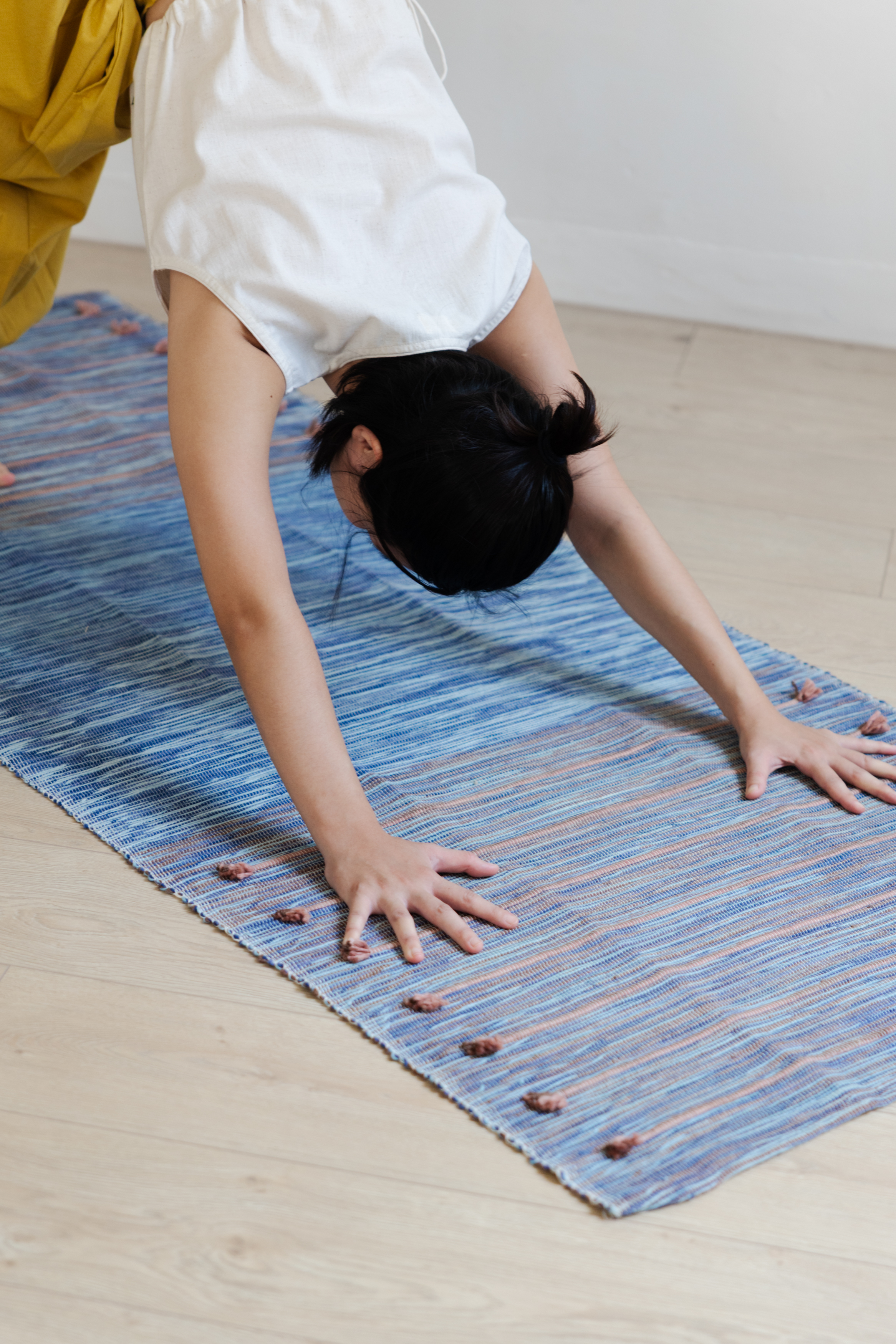 【YOGA】印度手工染織瑜伽墊_藍紫