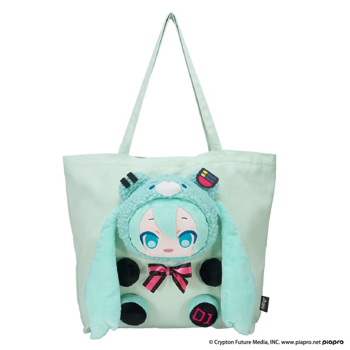 Piapro Characters 初音未來 小熊造型絨毛托特包