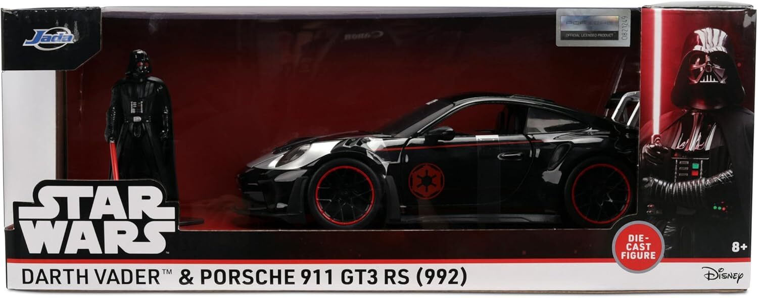 JADA 星際大戰 1:24合金車-達斯·維達Porsche 911 (992) GT3(含公仔)