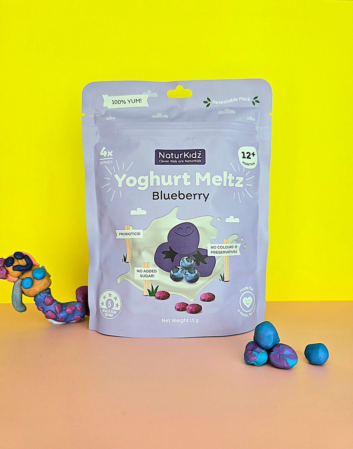 【NaturKidz】Blueberry Yoghurt Meltz 15g