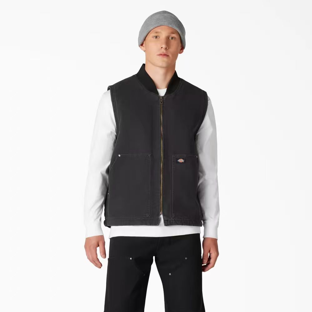 【預購】DICKIES H081352 男裝毛絨背心 (黑色)