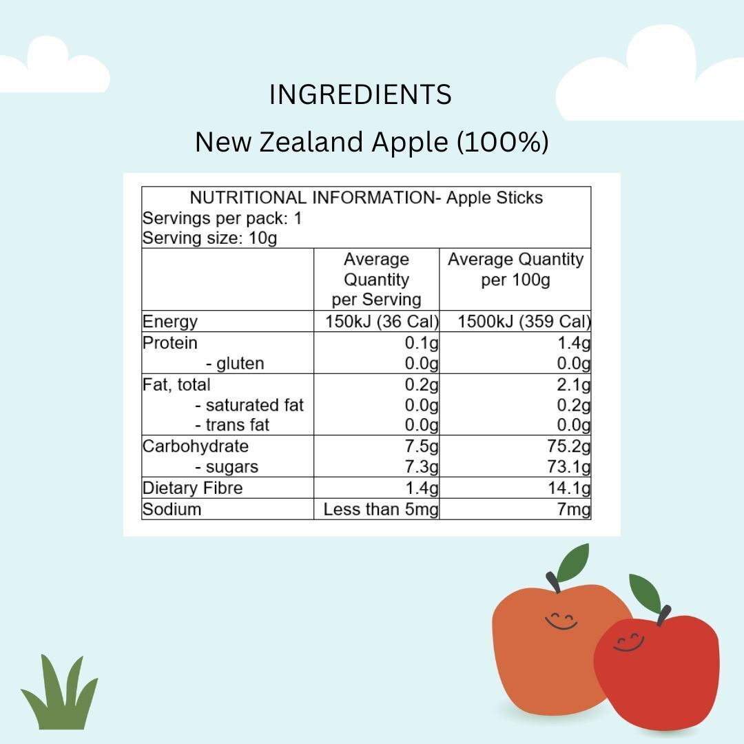 【NaturKidz】Fruit Crispz Apple Sticks (12+ Months) 10g
