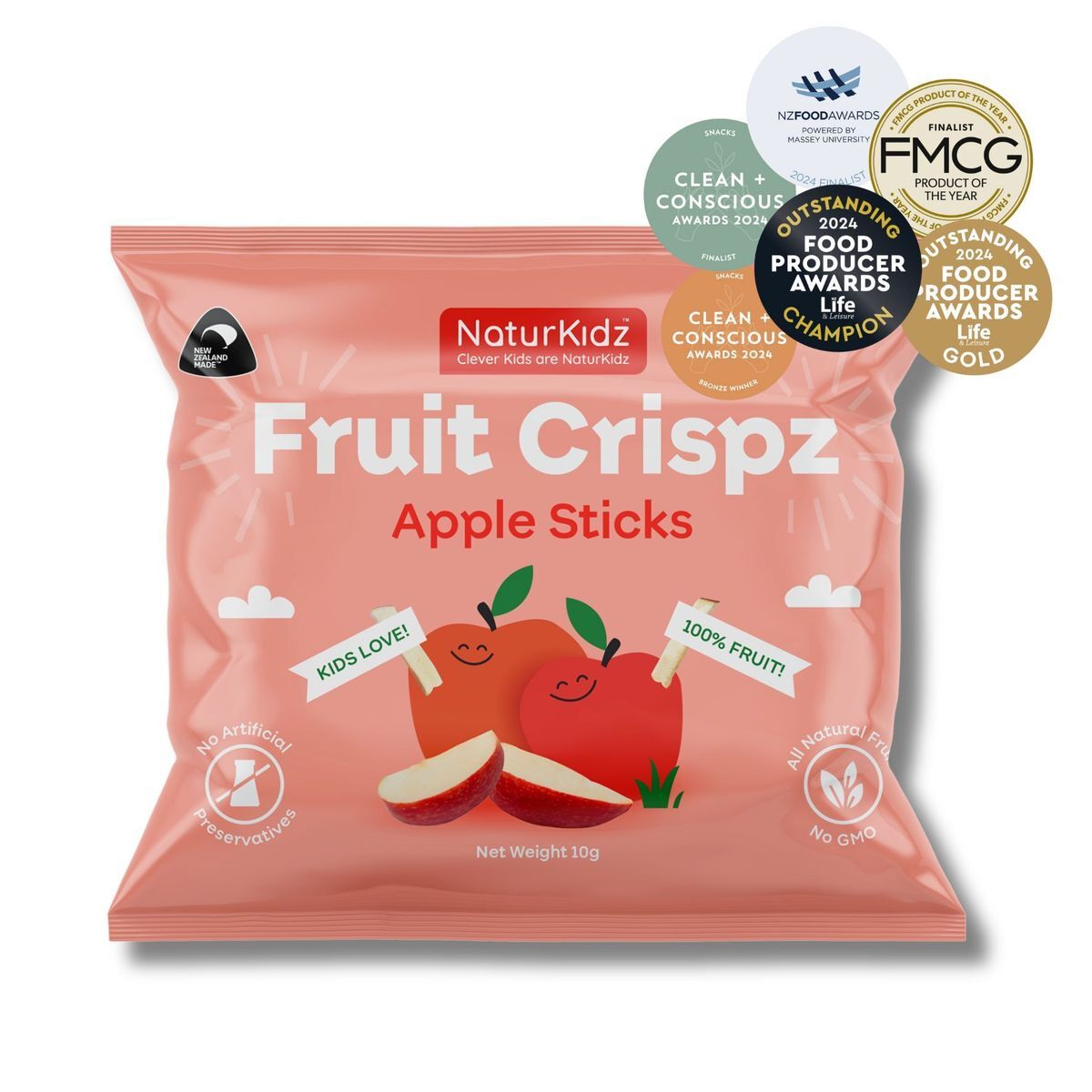 【NaturKidz】Fruit Crispz Apple Sticks (12+ Months) 10g
