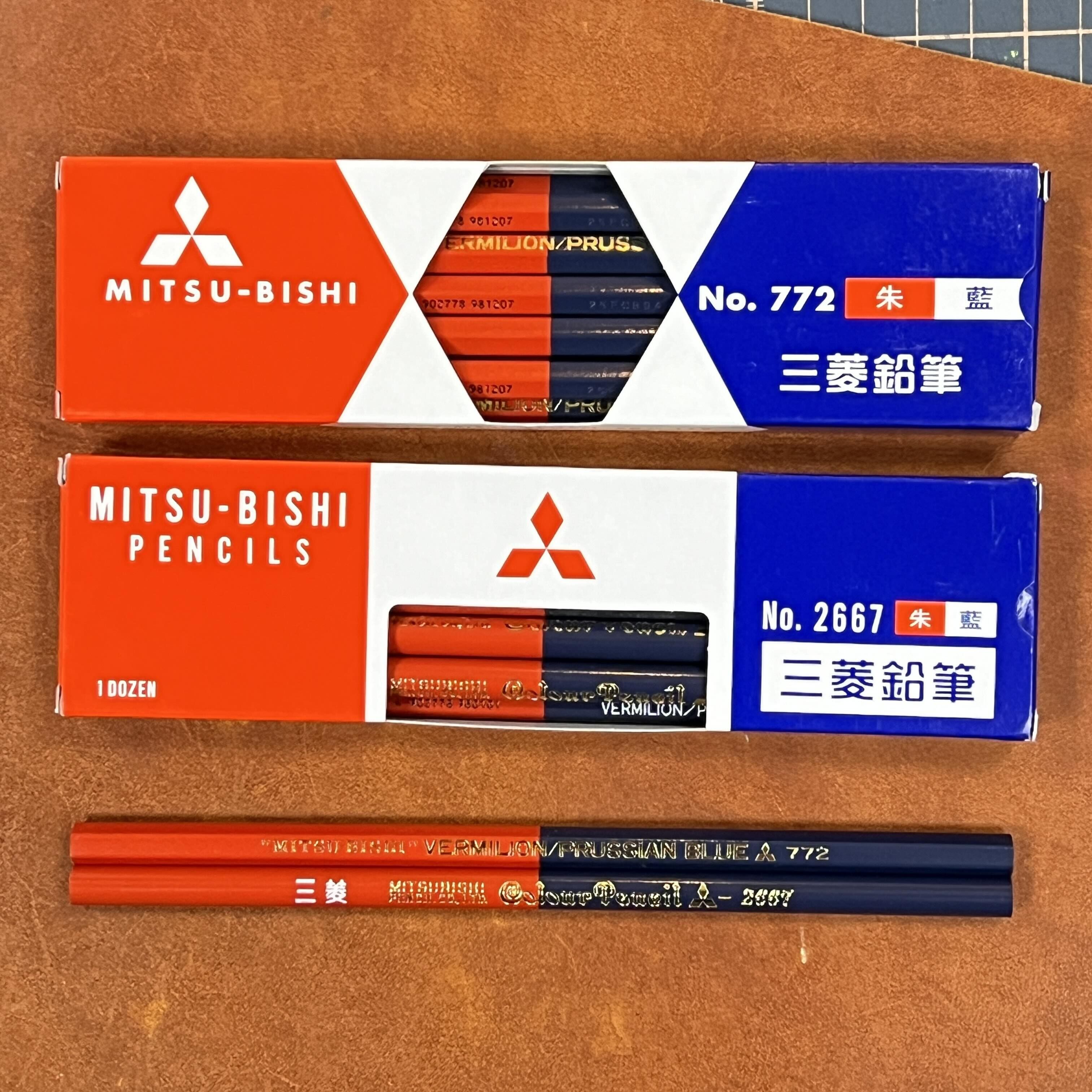 UNI ｜ 赤青鉛筆 六角軸/圓軸