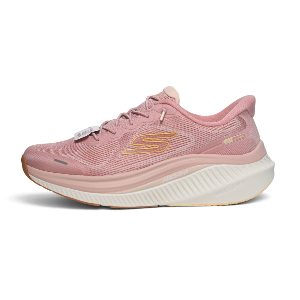 SKECHERS 休閒鞋 GO WALK 粉色 瞬穿 免綁帶 健走鞋 女 125590ROS
