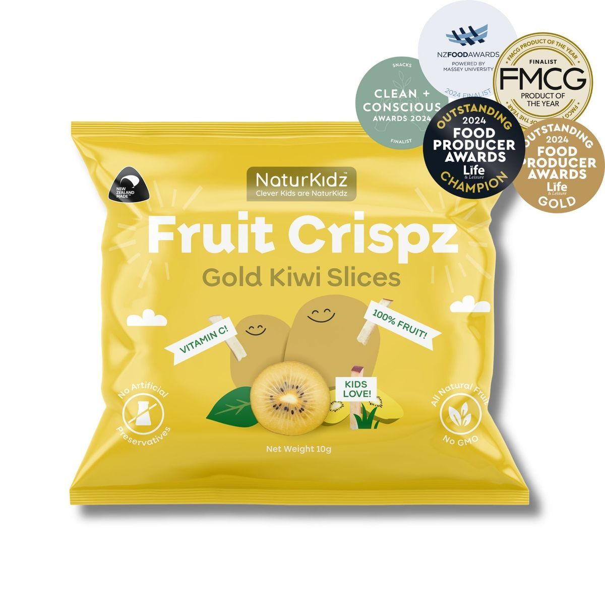 【NaturKidz】Fruit Crispz Gold Kiwi Slices (12+ Months) 10g