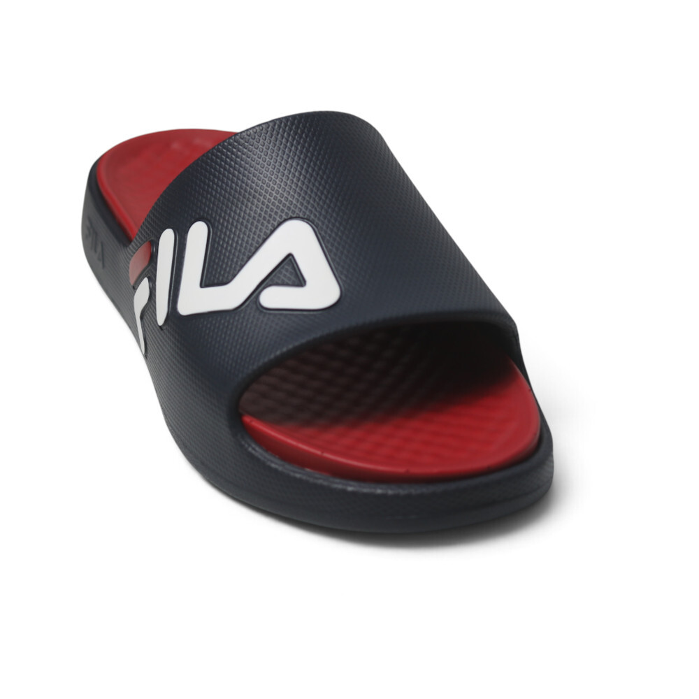 FILA 拖鞋 黑紅 大LOGO 足弓支撐 防水 厚底拖鞋 男女 4S351Z321
