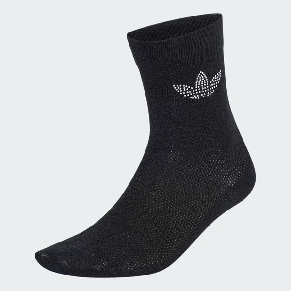 Adidas 愛迪達 Sparkle Cr S 1p KS2245 中筒襪 單雙入 水鑽三葉草 黑